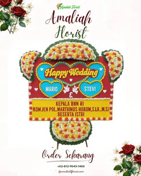Papan Bunga Pernikahan Tanjung Baru Petai